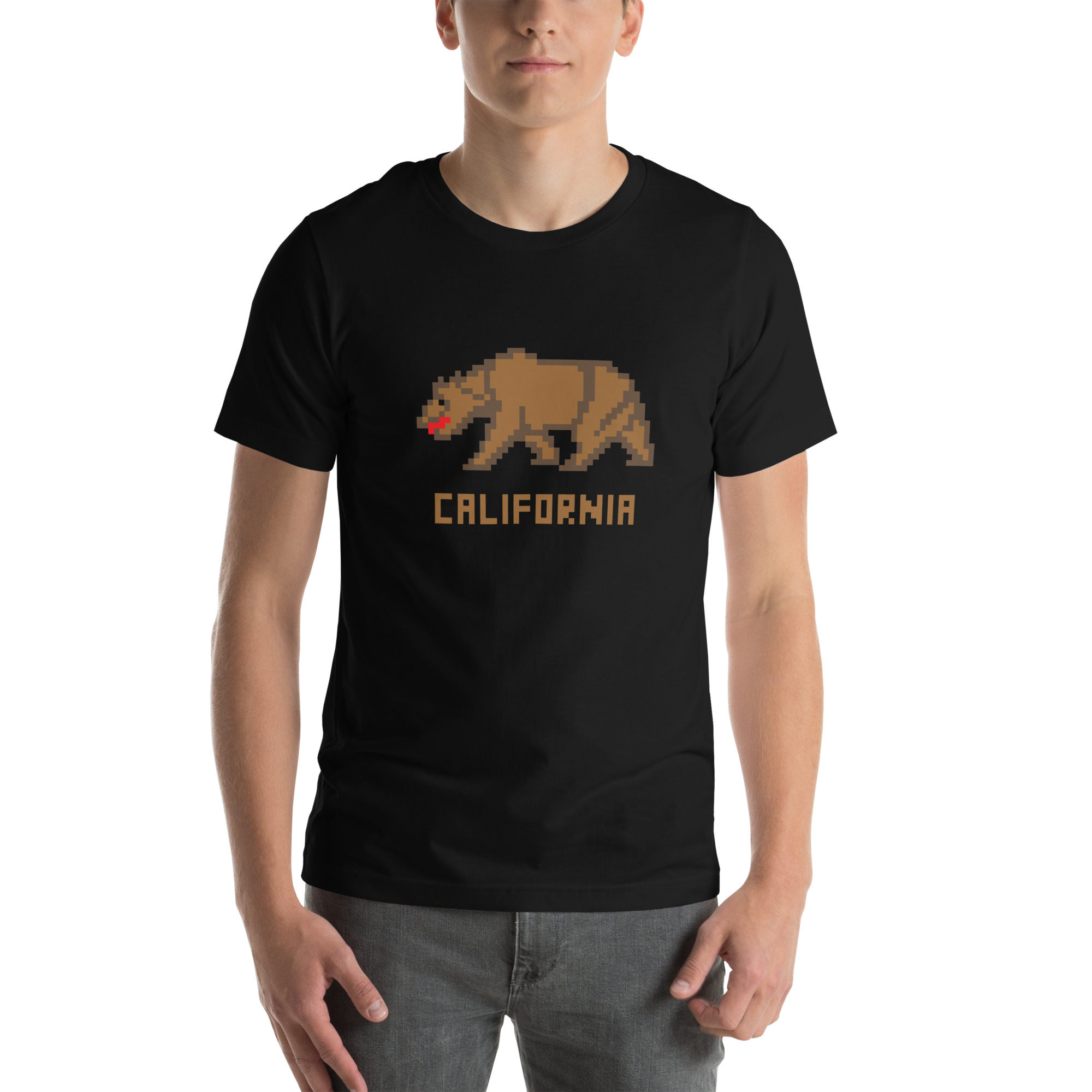 California Bear Pixelated Pixel Art Unisex t-shirt