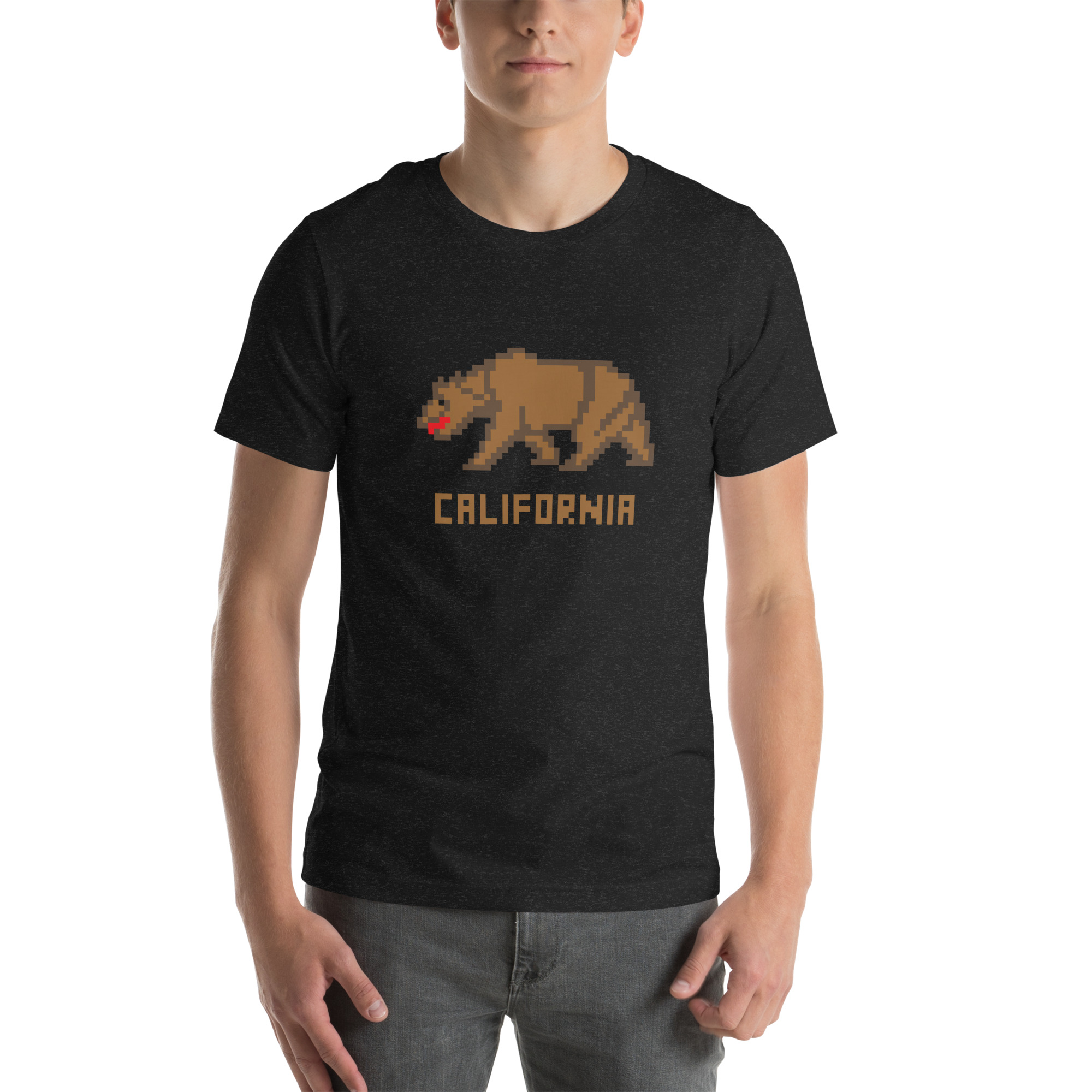 California Bear Pixelated Pixel Art Unisex t-shirt - Image 3