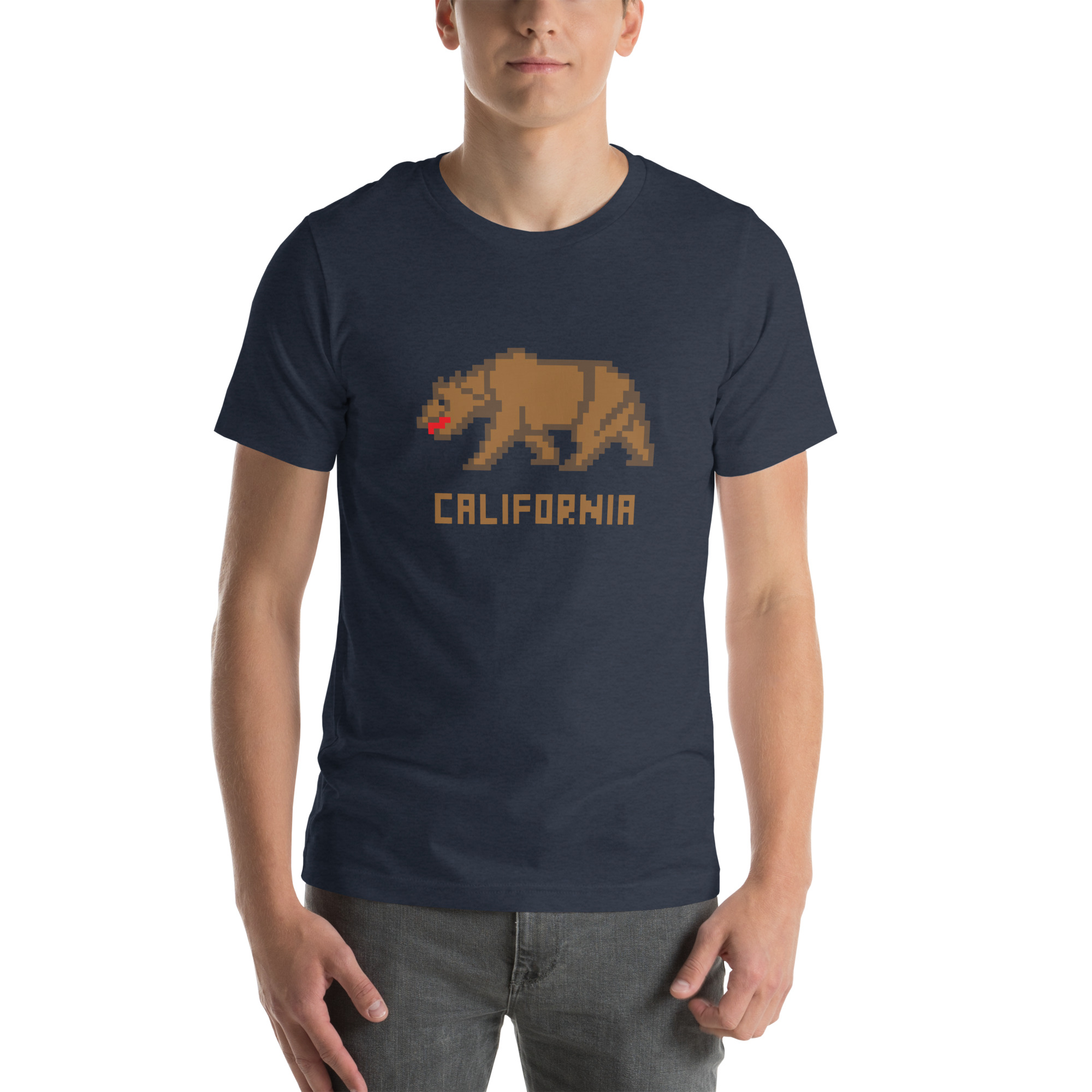 California Bear Pixelated Pixel Art Unisex t-shirt - Image 8