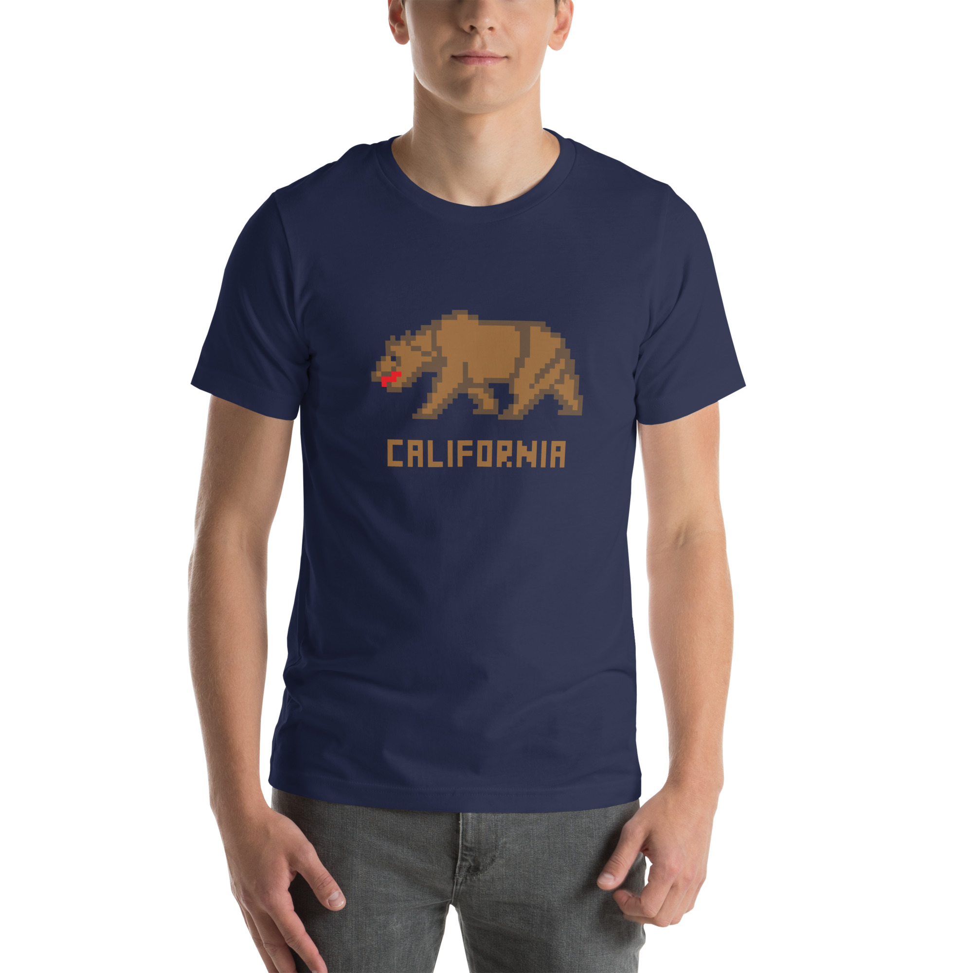 California Bear Pixelated Pixel Art Unisex t-shirt - Image 5