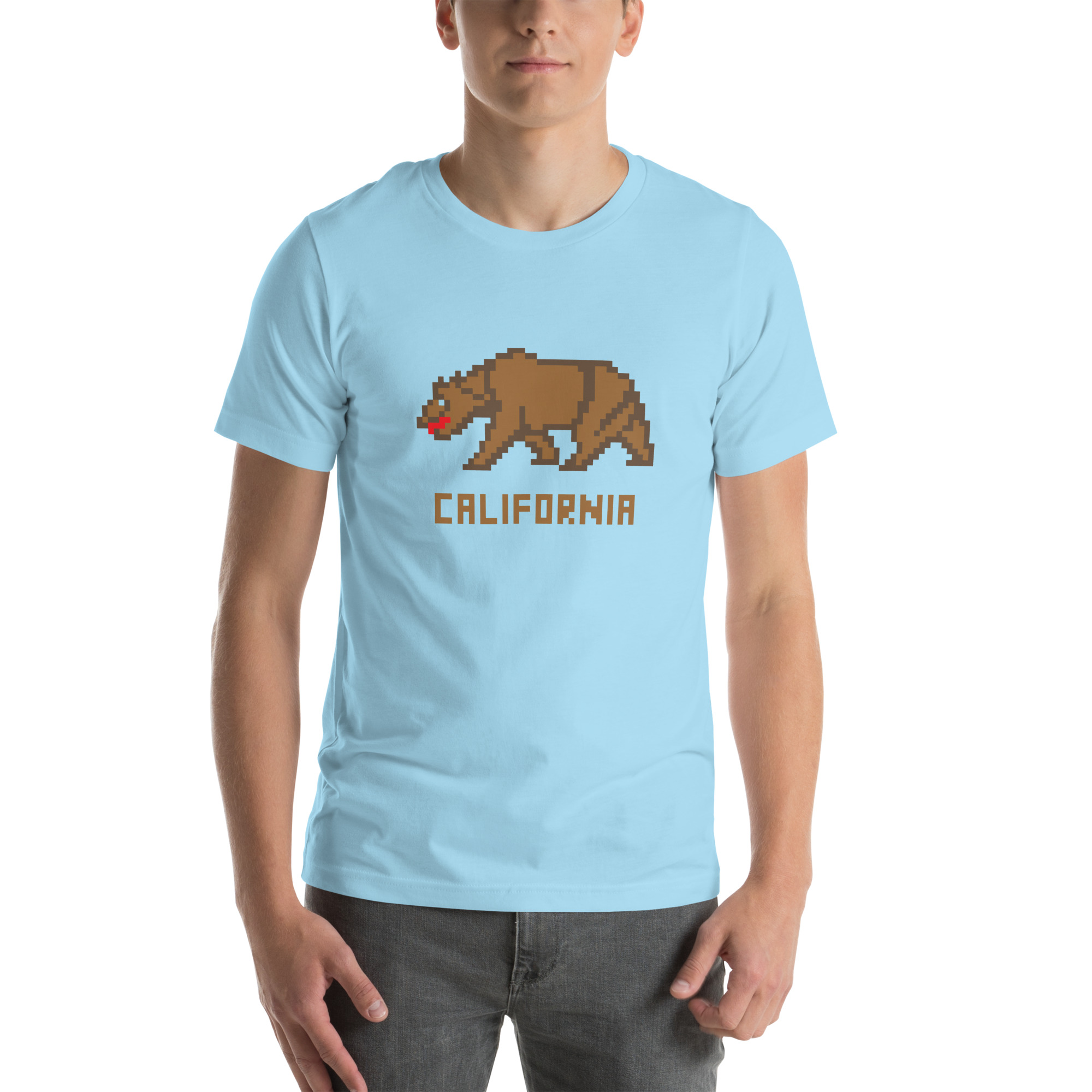 California Bear Pixelated Pixel Art Unisex t-shirt - Image 12