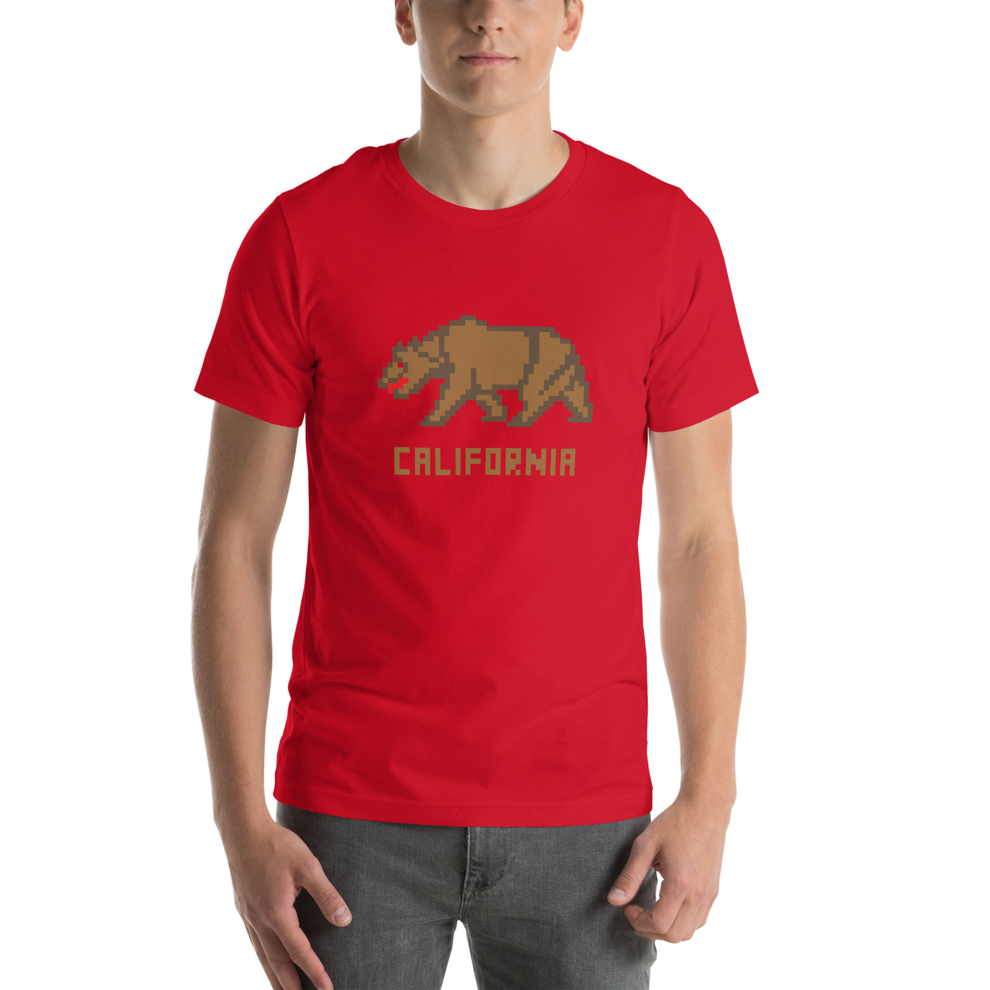 California Bear Pixelated Pixel Art Unisex t-shirt - Image 7