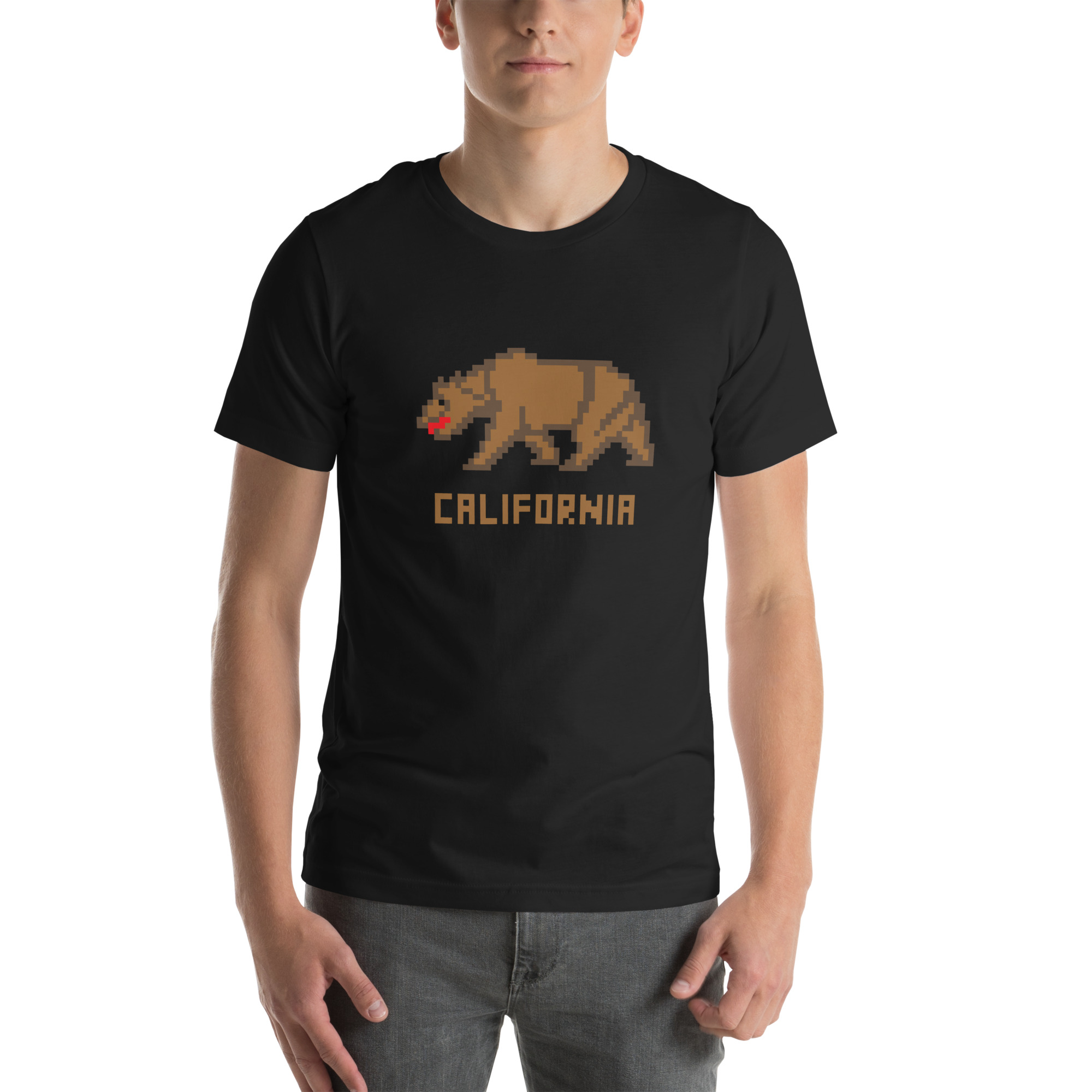 California Bear Pixelated Pixel Art Unisex t-shirt - Image 4