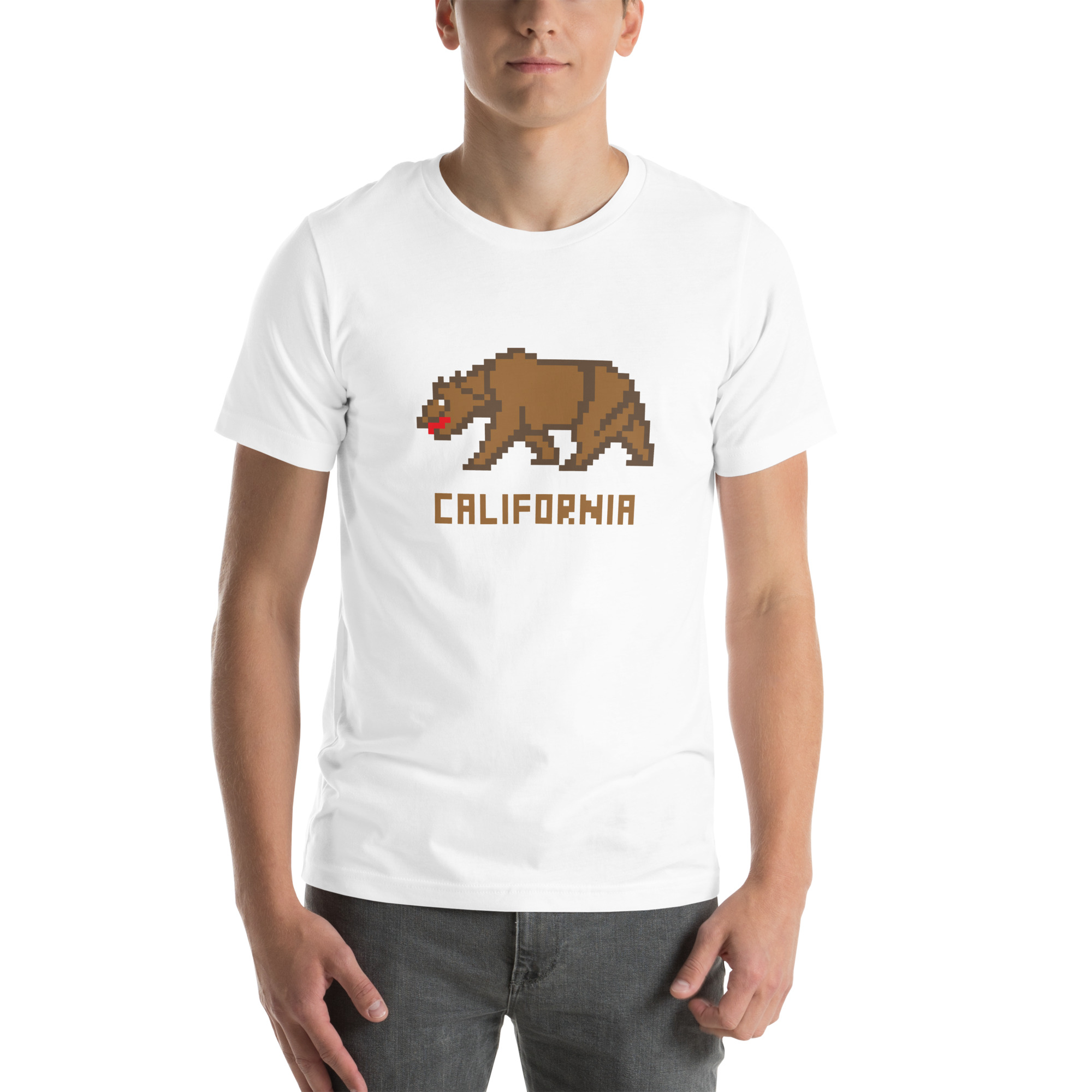 California Bear Pixelated Pixel Art Unisex t-shirt - Image 13