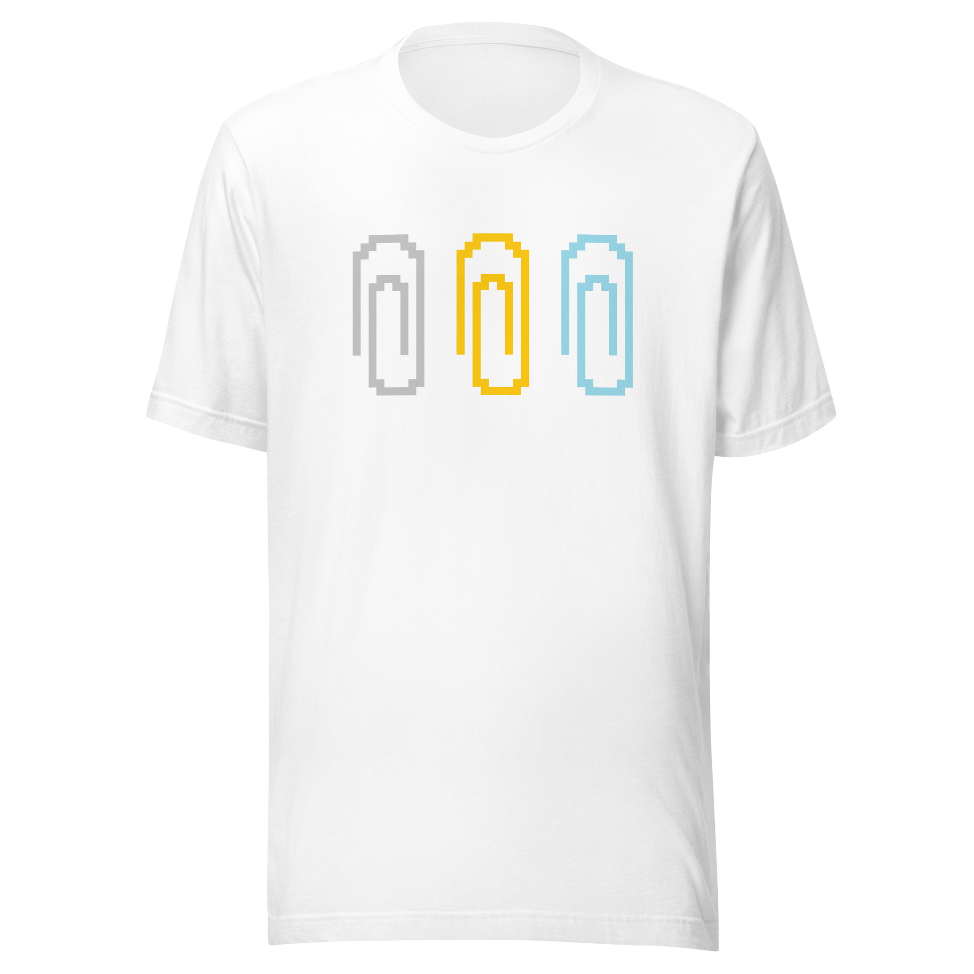 Paperclips Pixelated Pixel Art Unisex t-shirt