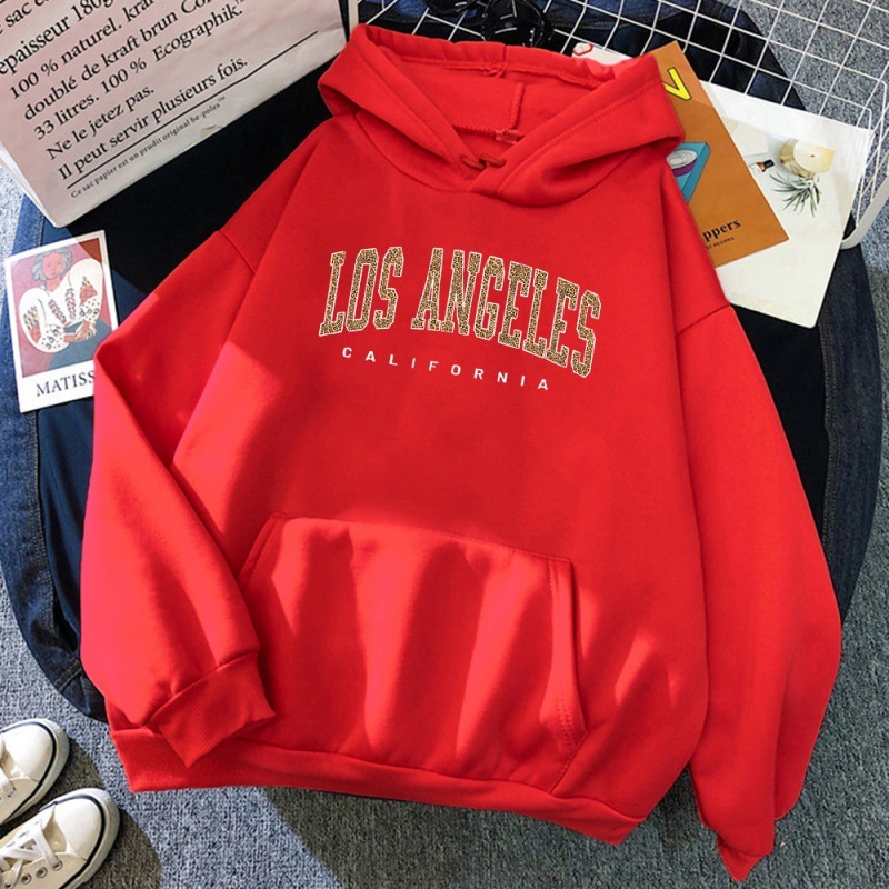 Los Angeles, California Usa City Leopard Hoodie - Image 6