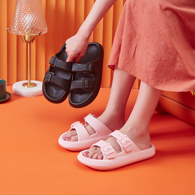 Platform Slippers Women's Summer Buckle Home Shoes Fashion Outdoor Wear Soft Bottom Sandals - Image 8