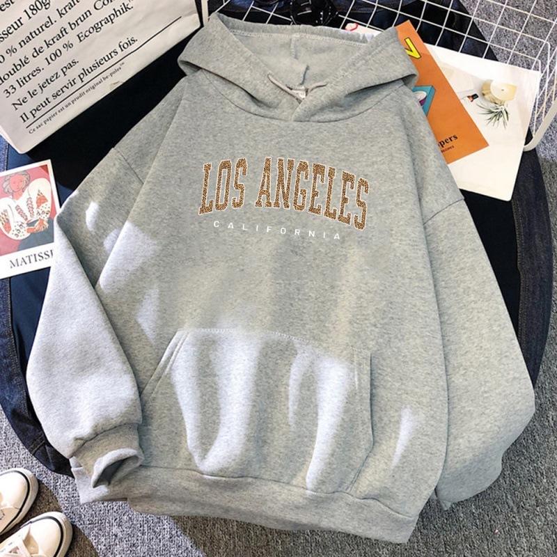 Los Angeles, California Usa City Leopard Hoodie - Image 10