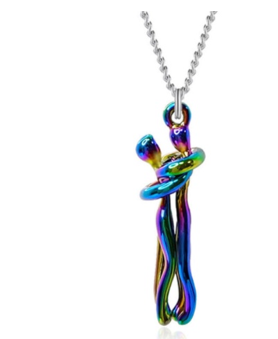 Love Hug Necklace Unisex Men Women Couple Jewelry Simple Temperament Clavicle Chain Valentines Day Lover Gift - Image 4