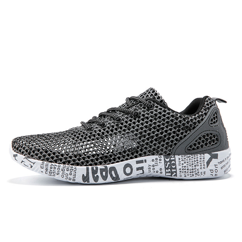 Casual Men’s Shoes Breathable Sneakers Match Hollow Lace Board Shoes