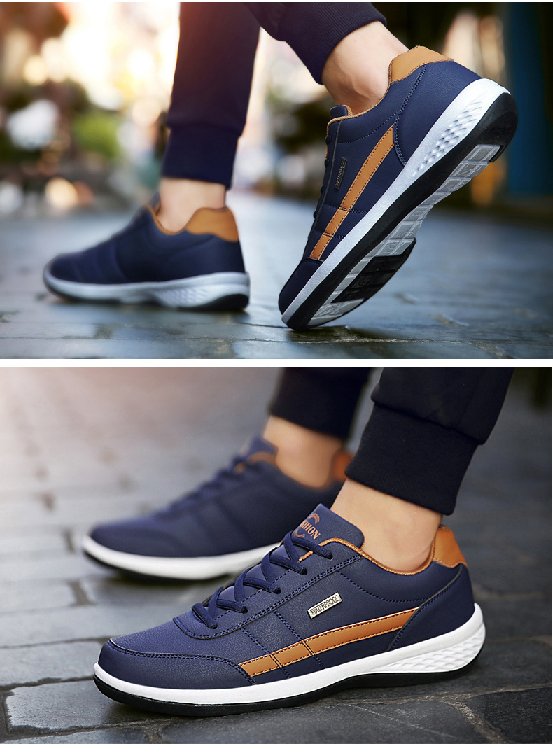 Casual Shoe Italian Breathable Leisure Male Sneakers Non-slip Footwear Men Vulcanized Shoes - Image 3