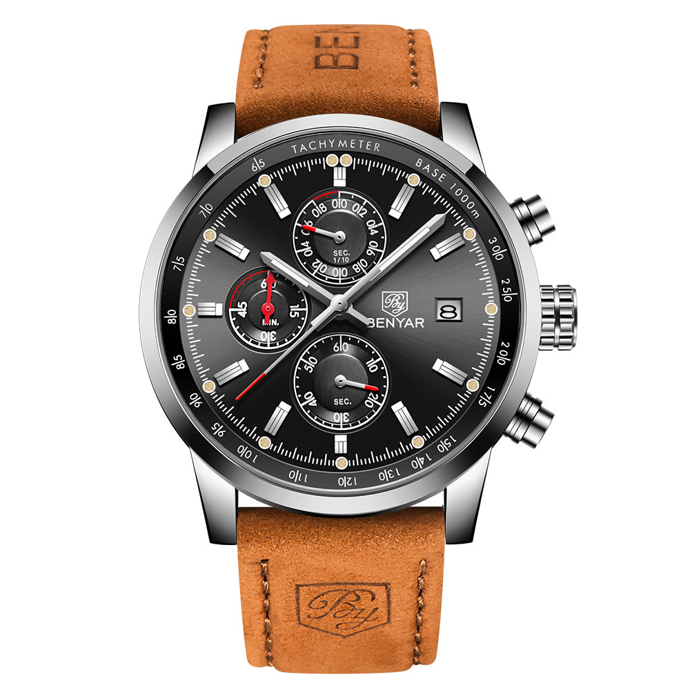 Fashion Casual Watch Mens Watches Men Luxury Brand Quartz Watch Business Leather Men's Watches Clock - Image 4