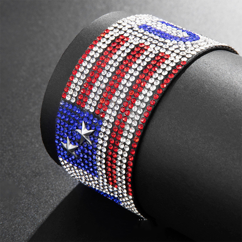 USA American Hot Rhinestone Bracelet Bracelet - Image 3