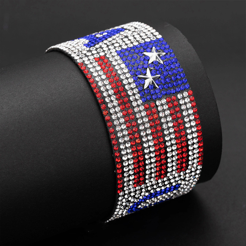 USA American Hot Rhinestone Bracelet Bracelet - Image 4
