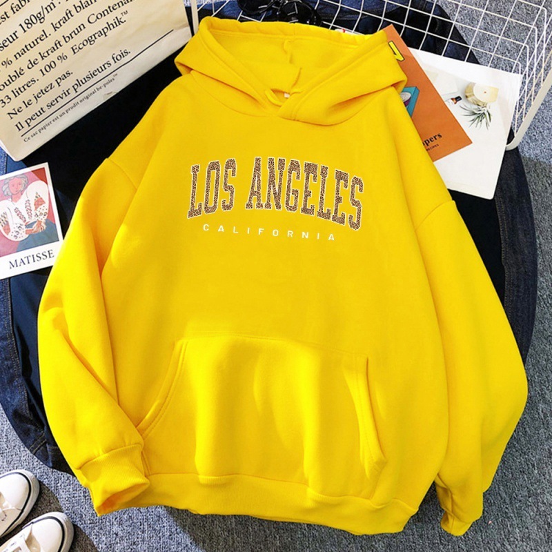 Los Angeles, California Usa City Leopard Hoodie - Image 5