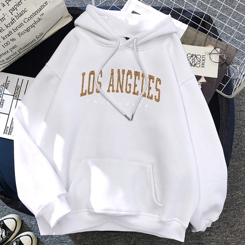 Los Angeles, California Usa City Leopard Hoodie - Image 4