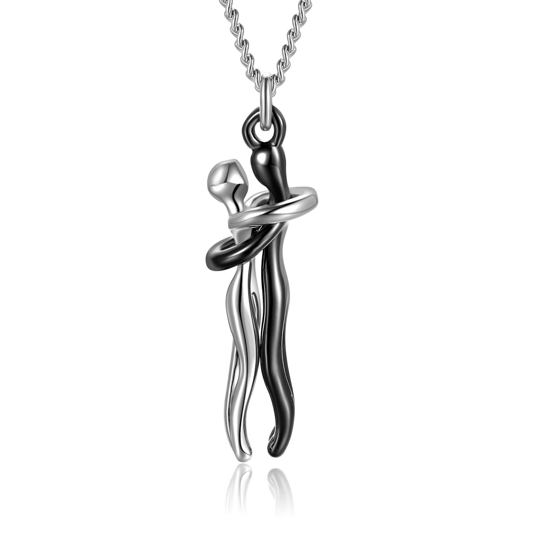 Love Hug Necklace Unisex Men Women Couple Jewelry Simple Temperament Clavicle Chain Valentines Day Lover Gift - Image 10