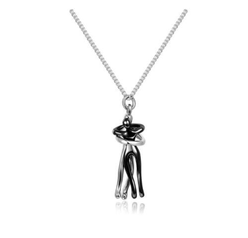 Love Hug Necklace Unisex Men Women Couple Jewelry Simple Temperament Clavicle Chain Valentines Day Lover Gift - Image 3