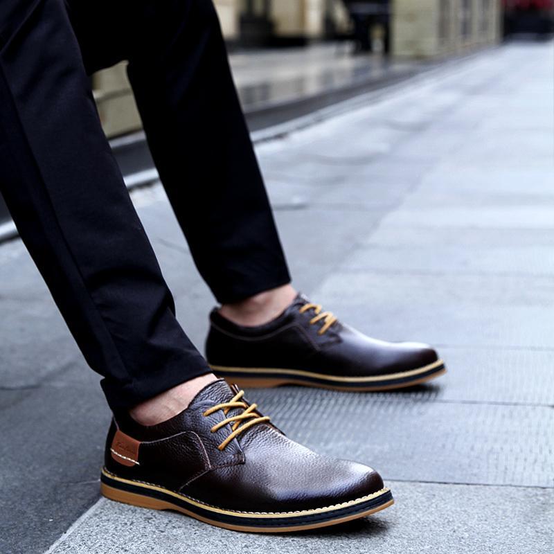 Large Size Leather Shoes Men 48 Leather British Shoes Men - Image 5