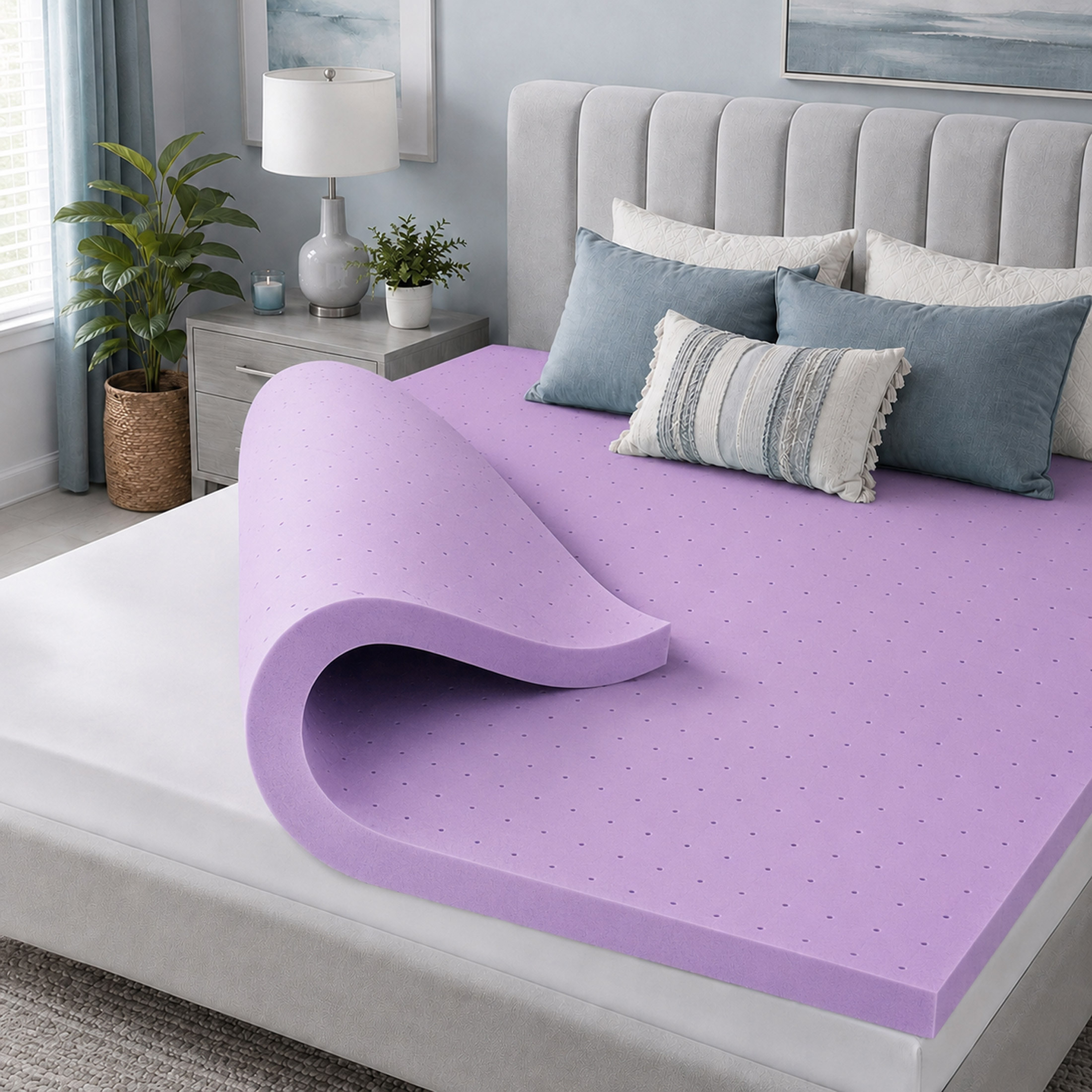 Memory Foam Cooling Gel Vortex-filled Mattress Pad - Image 5
