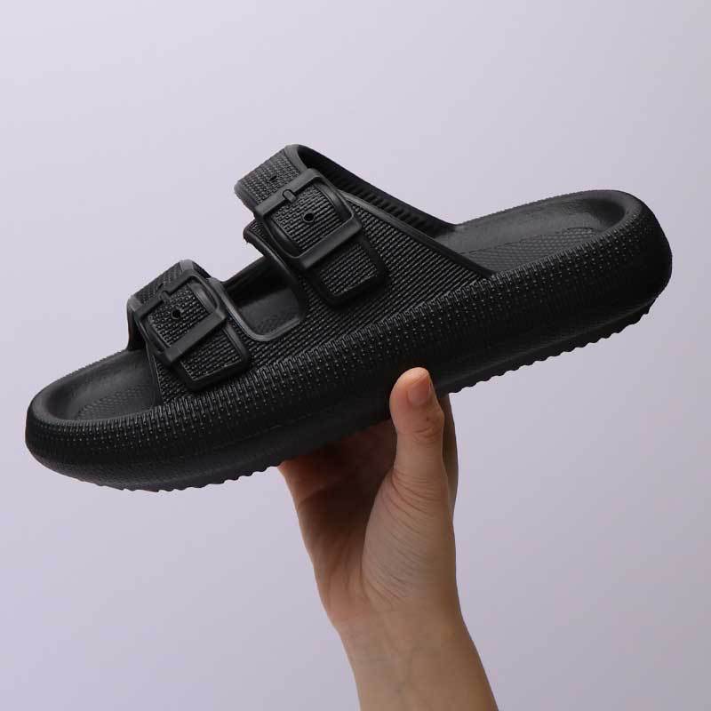 Platform Slippers Women's Summer Buckle Home Shoes Fashion Outdoor Wear Soft Bottom Sandals - Image 4