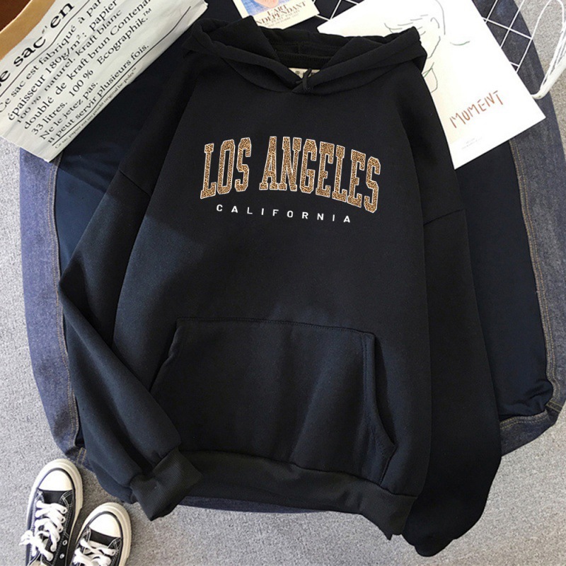 Los Angeles, California Usa City Leopard Hoodie - Image 7