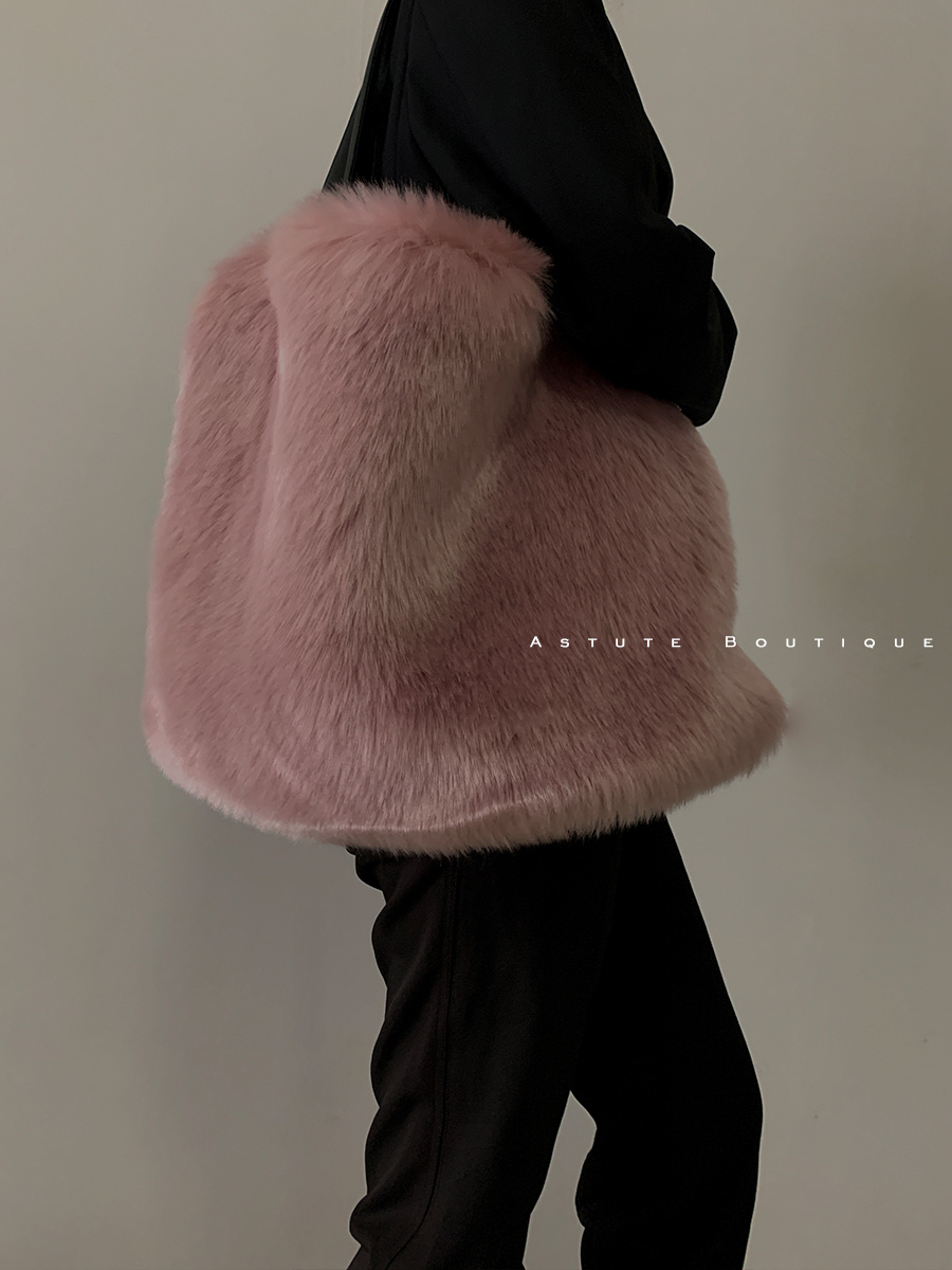 Women's Bags, Handbags, Women's Shoulder Bags, Fur Bags, Plush Bags - Image 3