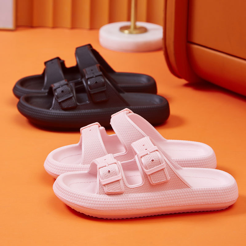 Platform Slippers Women’s Summer Buckle Home Shoes Fashion Outdoor Wear Soft Bottom Sandals