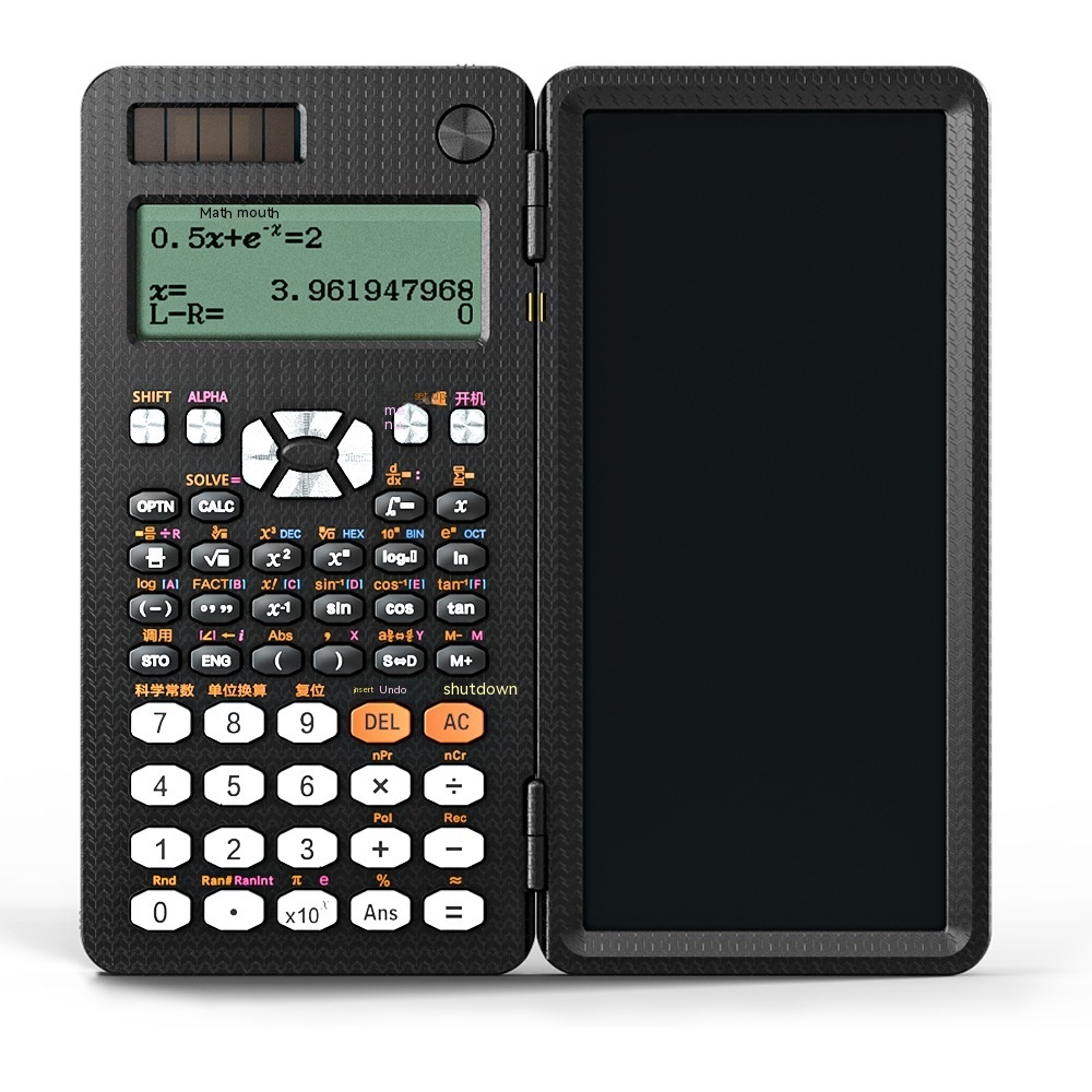 2 In 1 Foldable Scientific Calculators Handwriting Tablet Learning Function Calculator Foldable Desk Scientific Calculators - Image 3