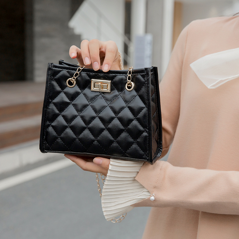 Mini Chain Shoulder Bags Rhombus Sewing Small Square Bags For Women - Image 6