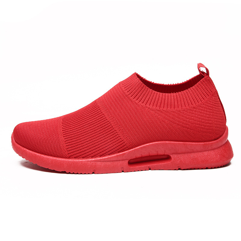 Flying Knit Sneakers Men’s Mesh White Shoes Black Casual Sneakers