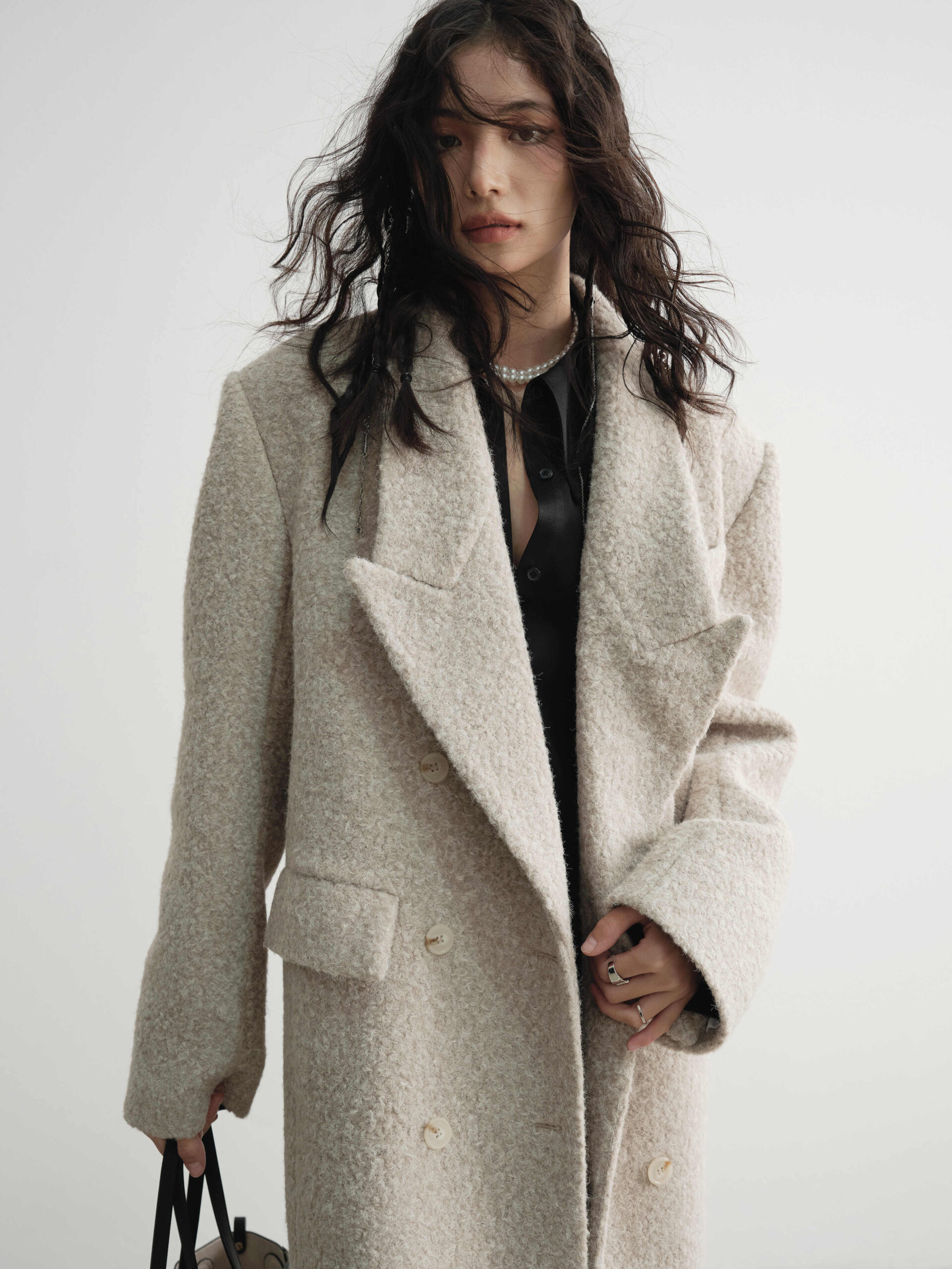 Woolen Super-long Coat Woman