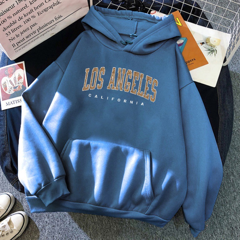 Los Angeles, California Usa City Leopard Hoodie - Image 8