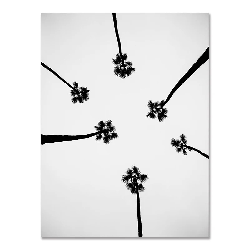 Nordic Modern Black And White Seaside Landscape Holiday Surfing Background Wall Poster Frameless Painting - Image 9