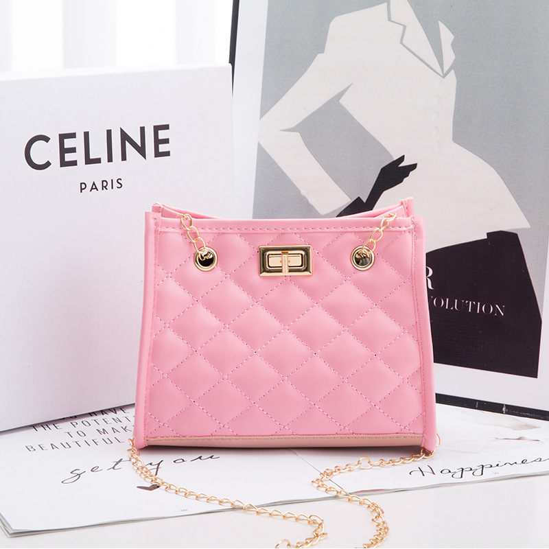 Mini Chain Shoulder Bags Rhombus Sewing Small Square Bags For Women - Image 5