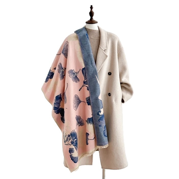 Retro Cashmere-feel Shawl - High-end Soft Warm Wrap for Women Autumn Winter Scarf - Image 3