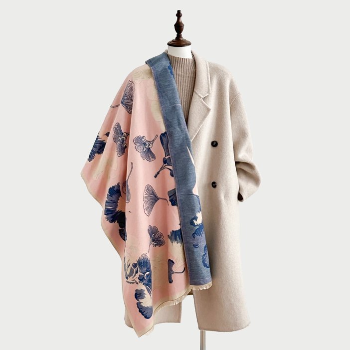 Retro Cashmere-feel Shawl - High-end Soft Warm Wrap for Women Autumn Winter Scarf - Image 5