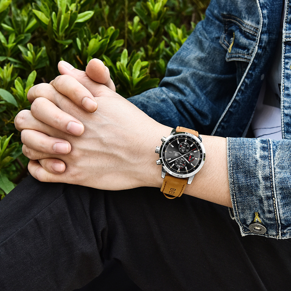 Fashion Casual Watch Mens Watches Men Luxury Brand Quartz Watch Business Leather Men's Watches Clock - Image 5