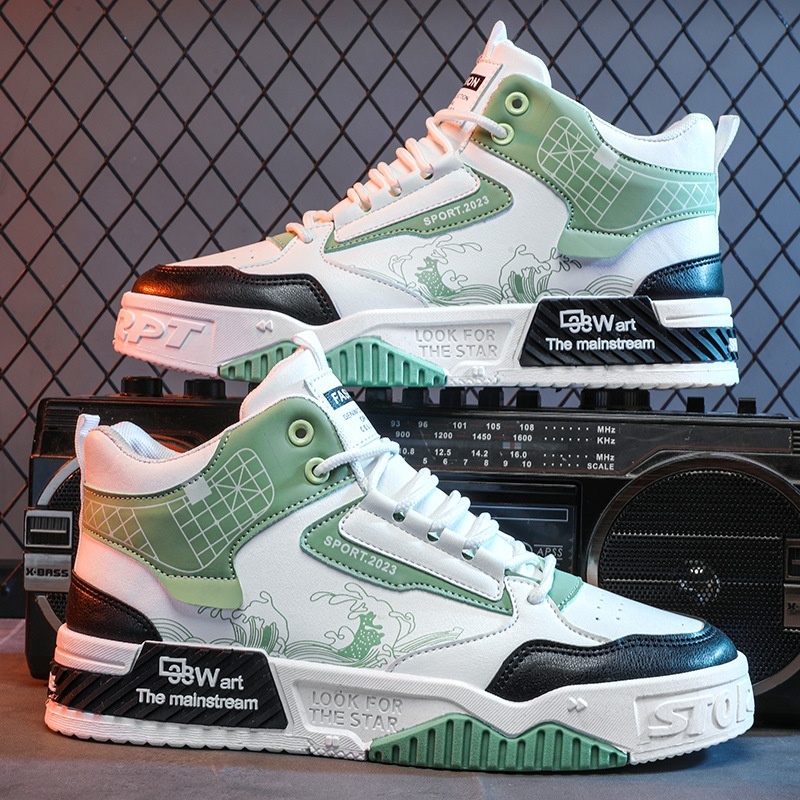 Men’s Shoes Increased Easy Wear Borad Shoe Summer Casual Sports High-top Trendy Shoes