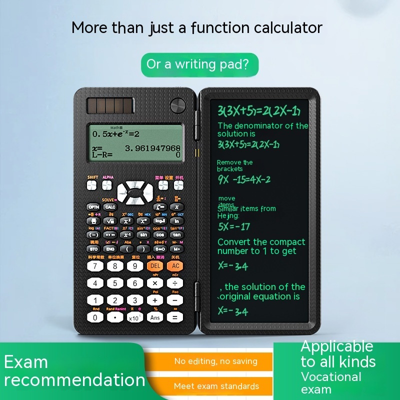 2 In 1 Foldable Scientific Calculators Handwriting Tablet Learning Function Calculator Foldable Desk Scientific Calculators - Image 5